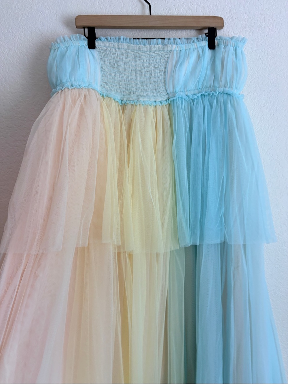 Anthropologie Pernille Rosenkilde Tulle Pastel Colorblock Dress - Picture 8 of 12